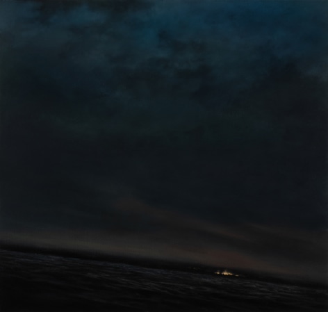 ocean night dark shore
