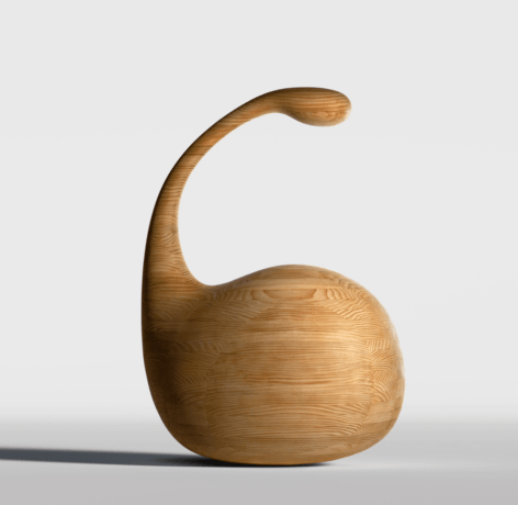 sculpture wood biomorphic wobble