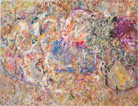 Larry Poons, Leaning on the Muse, 2014