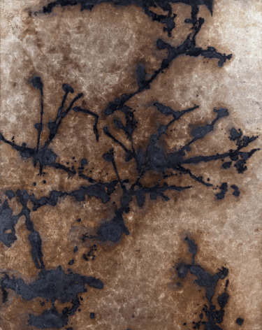 Contingency [Winter Light], 2011, Silver, liver of sulfur, varnish, gesso on linen, 81.5 x 65 in., &nbsp;