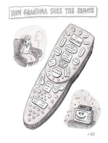 Roz Chast, How Grandma Sees the Remote, published February 11, 2008