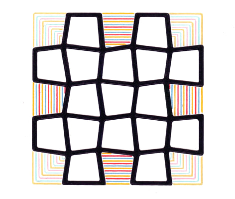 Warren Isensee,&nbsp;Untitled (284), 2014, colored pencil on paper,&nbsp;image: 4.5 x 4&#039;&#039; sheet: 6.5 x 7&#039;&#039;