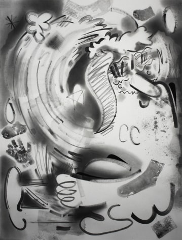 Brian Scott Campbell, The Meaning of Life 2015, Graphite wash, pencil, and gouache on paper, 50 x 38&quot;