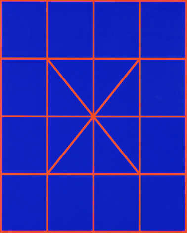 Cary Smith, Complex Diagonals #4 (blue-red), 2017