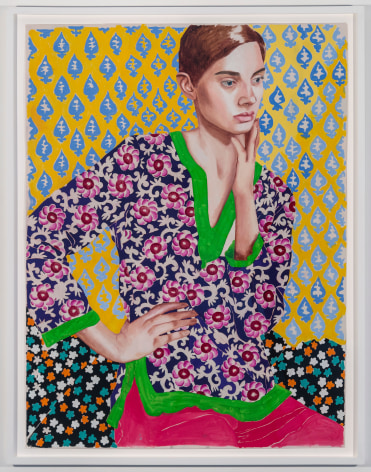 Jocelyn Hobbie, Three grounds/tunic with green border, 2020