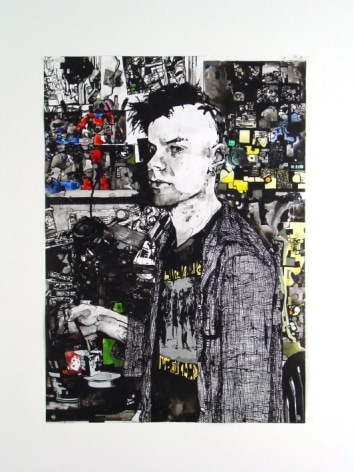 Zak Smith, Self-Portrait with Robots and Art, 2003