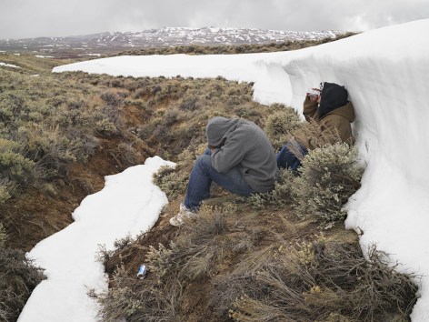 LUCAS FOGLIA, Greg and Zane after Horn Hunting, Farson, Wyoming, 2011