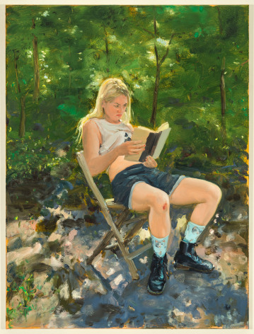 Jenna Gribbon, If a woman reads a book in the forest but no one is there to see it..., 2020