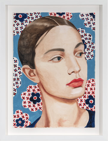 Jocelyn Hobbie, Prussian Blue with Flower Shapes, 2022