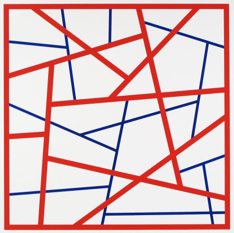 CARY SMITH, Straight Lines #18 (red-blue),&nbsp;2015
