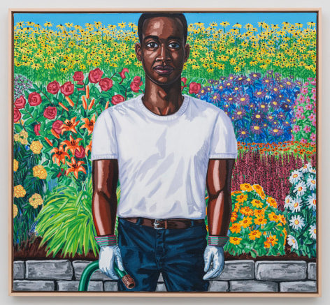 Lamar Peterson, A Man with a Garden Hose, 2024
