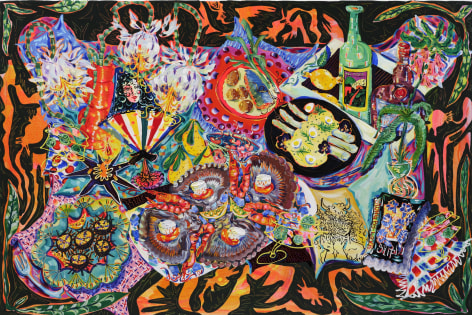 Kate&nbsp;Pincus-Whitney, The Gods are in the Kitchen: Sappho&#039;s Stung by Love (The Dawning of my Mask), 2022