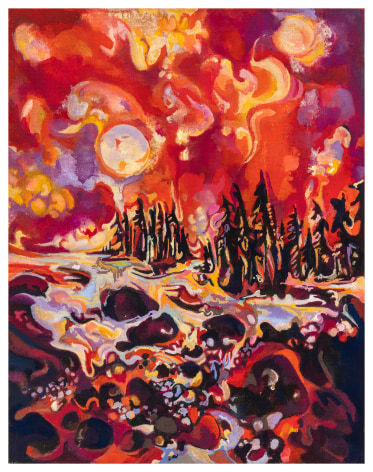 Maria Calandra, Red Light over Weir Island, 2023