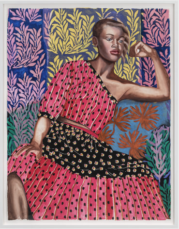 Jocelyn Hobbie, Fuchsia Dress/Plant Motif, 2022