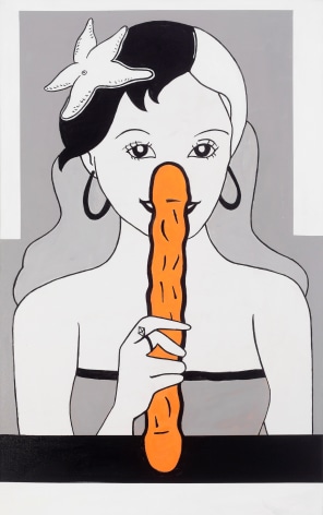 She Learned to Bake Bread in Europe,&nbsp;2014, Acrylic on canvas