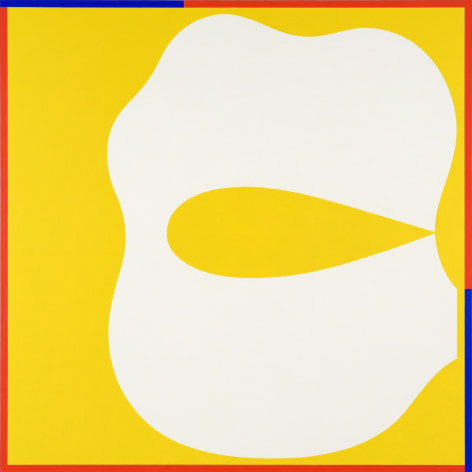 Cary Smith Shape #2 (yellow with red-blue border), 2017
