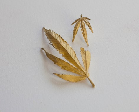 John Iversen, Leaf pin, gold, marijuana