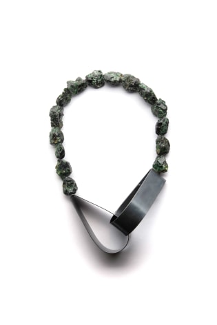 Ute Eitzenh&ouml;fer, necklace, stone, silver, German, Contemporary Jewelry