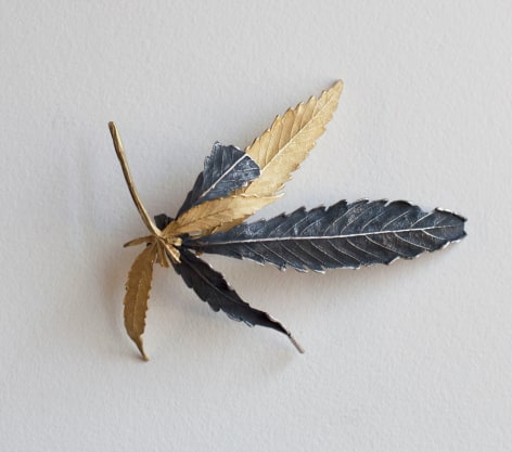 John Iversen, Leaf pin, gold, marijuana