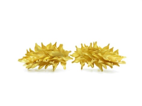 Jacqueline Ryan gold enamel earrings Italian jewelry 18k
