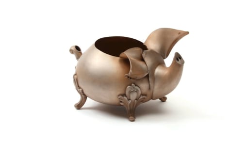 Pig Vessel, silver, teapot, David Bielander
