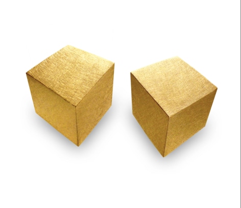 Claude Chavent, Cubes earrings, gold