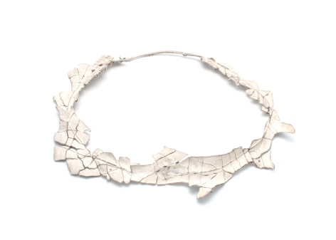 John Iversen, crackle, leaf, necklace