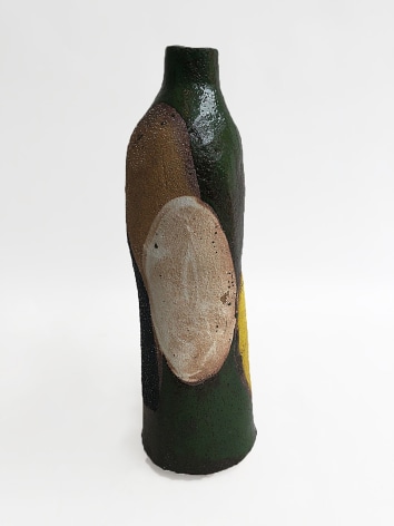 Roger Herman, green and yellow ceramic piece