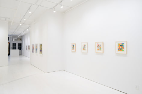 Installation view of drawing show