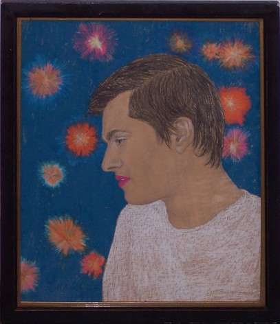 Profile of man, painting