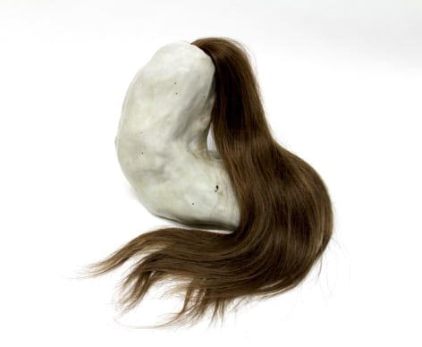 Untitled, 2015, Ceramic and human hair