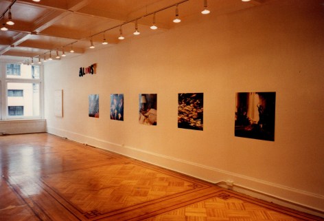 Printed photos on gallery wall, install view