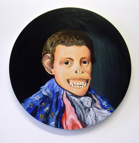 Renessaince type portrait of monkey faced boy