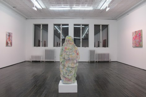 Installation view of Detroit group exhibition