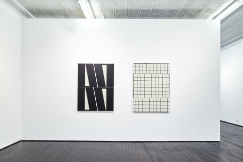 Gallery view of two large Alain Biltereyst works
