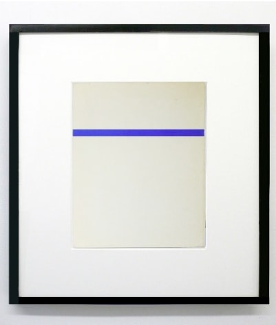 Framed blue line over white background