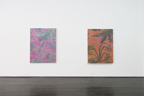 Large Michael Hunter flora paintings