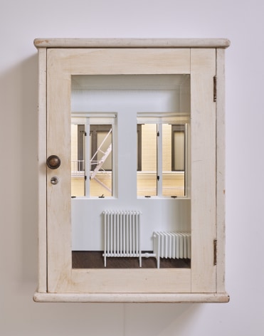 Medicine cabinet with miniature apartment inside
