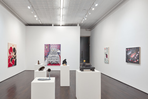 Gallery view of works by Niki Maloof, Susumu Kamijo, Keiko Narahashi, and Danielle Orchard