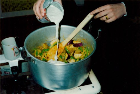 Photo of artist making curry