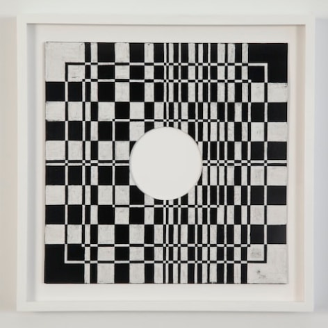 Black and white geometric piece