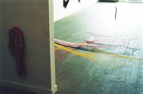 Installation view of rope work