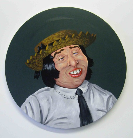 Circular portrait of ugly figure