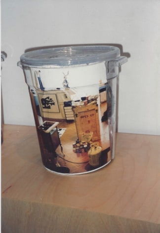 Bucket with photo printed on it