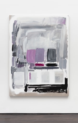 Abstract painting, using black, gray, purple and white