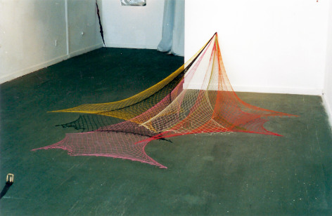 installation view of rope work