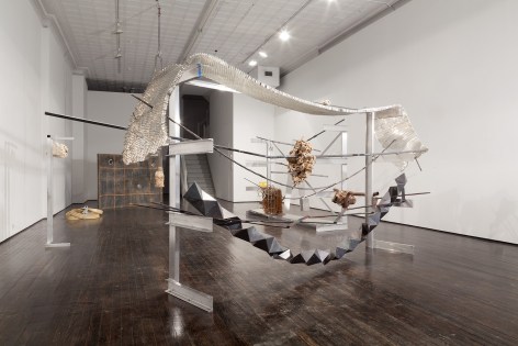 Jeff Williams, installation view of sculptural pieces