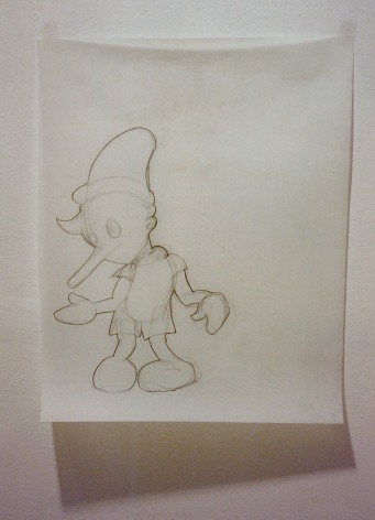 Drawing of cartoon figure
