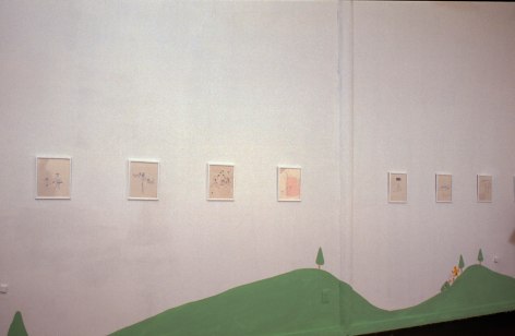 installation view of paper works