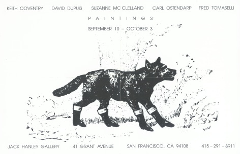 Exhibition poster, wolf wearing boots